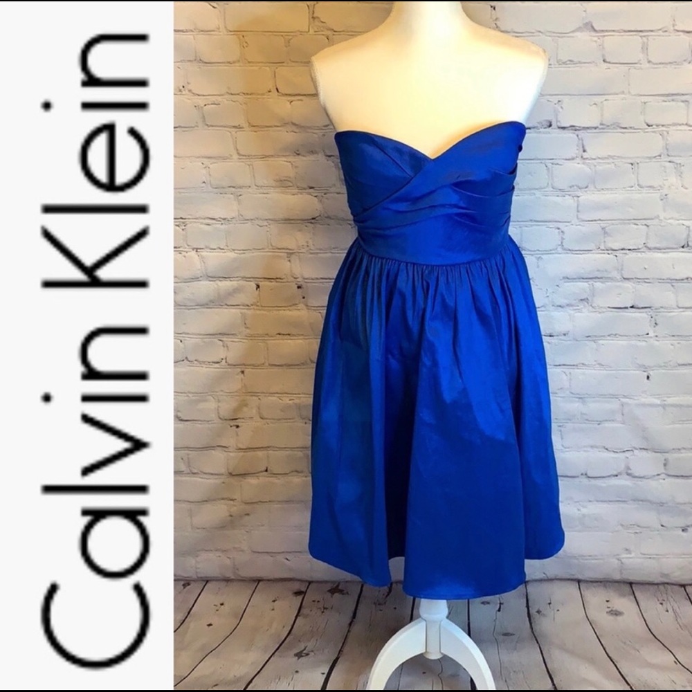 Cobalt Blue Strapless Dress